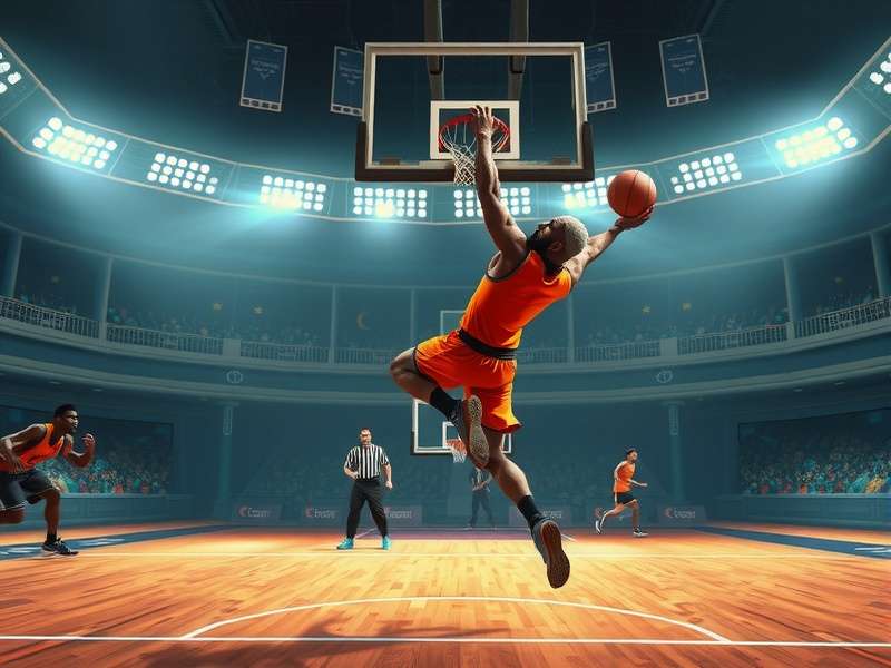 Basket Cricket Gladiator gameplay showing cricket bowling and basketball dunking